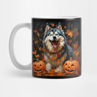 Alaskan Malamute Halloween Mug